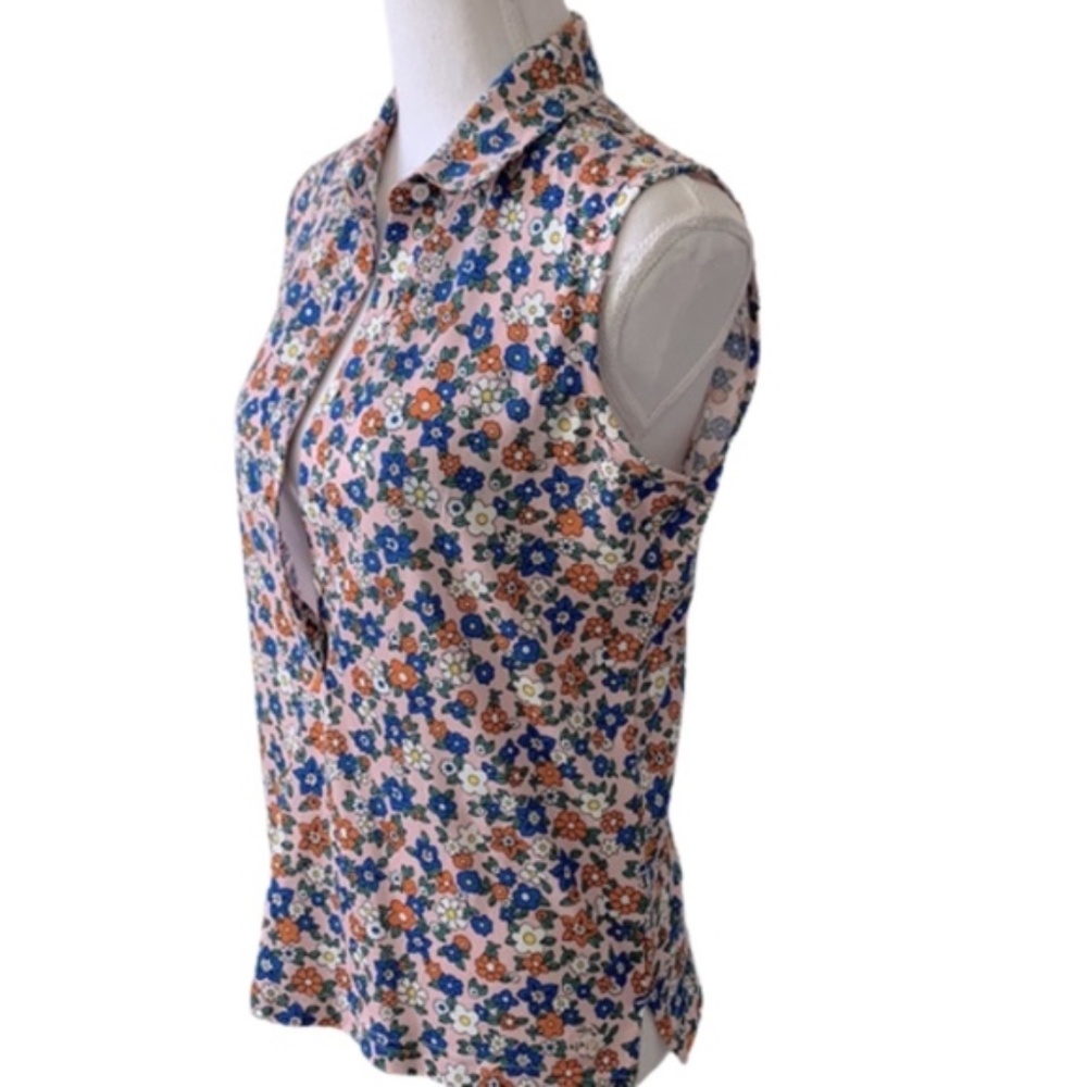 Tory Burch collared Floral Tank Top Size S